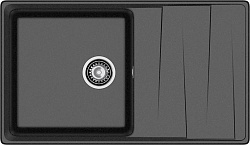 GRANFEST Мойка композит LEVEL, GF-LV-860L, чаш+кр 860*500, черный, фото 1